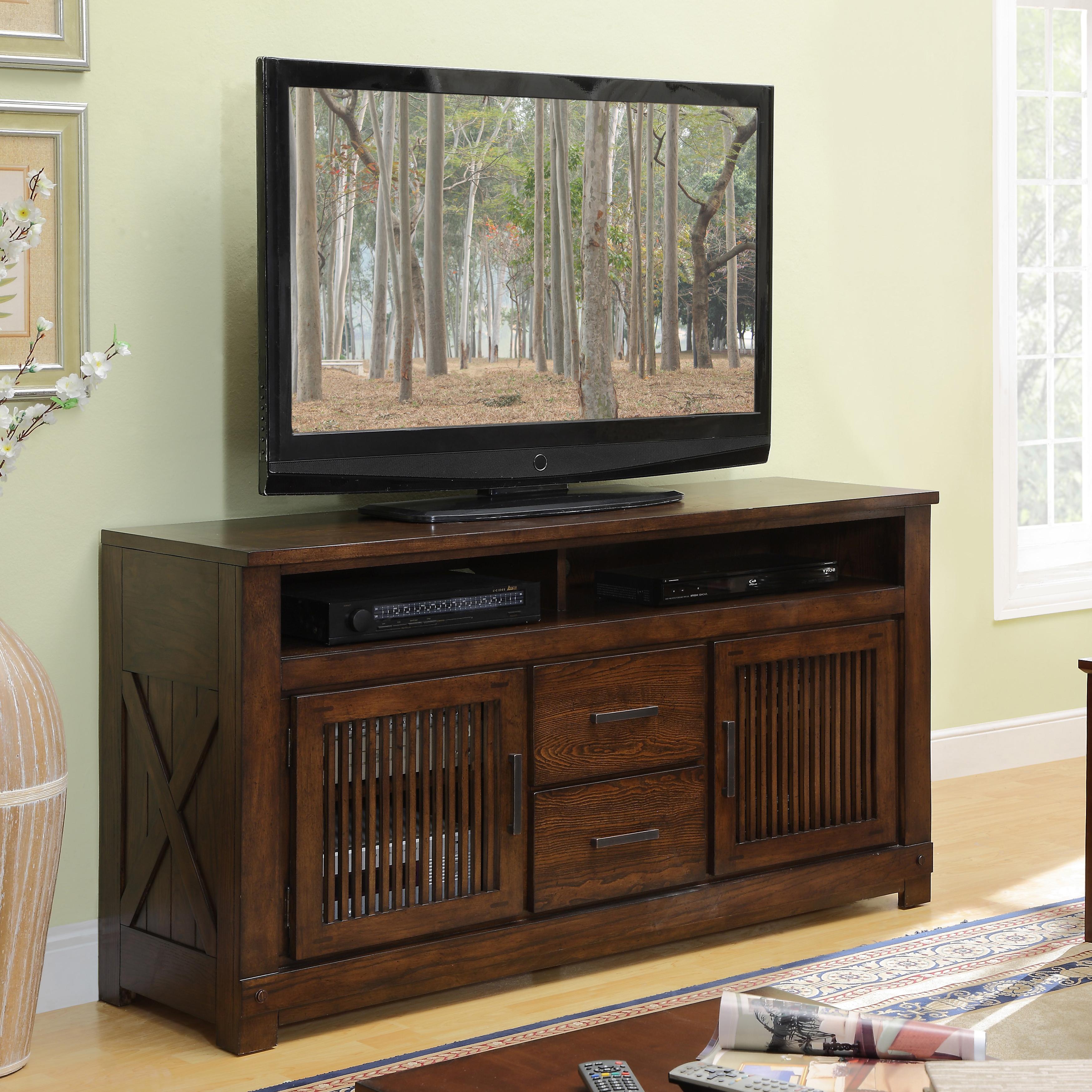 Riverside Furniture Windridge 76540 2 Door TV Console with 2 Center
